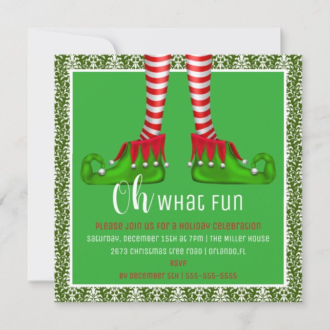 Oh, was für ein Spaß Weihnachten Party Einladung (Vorderseite)