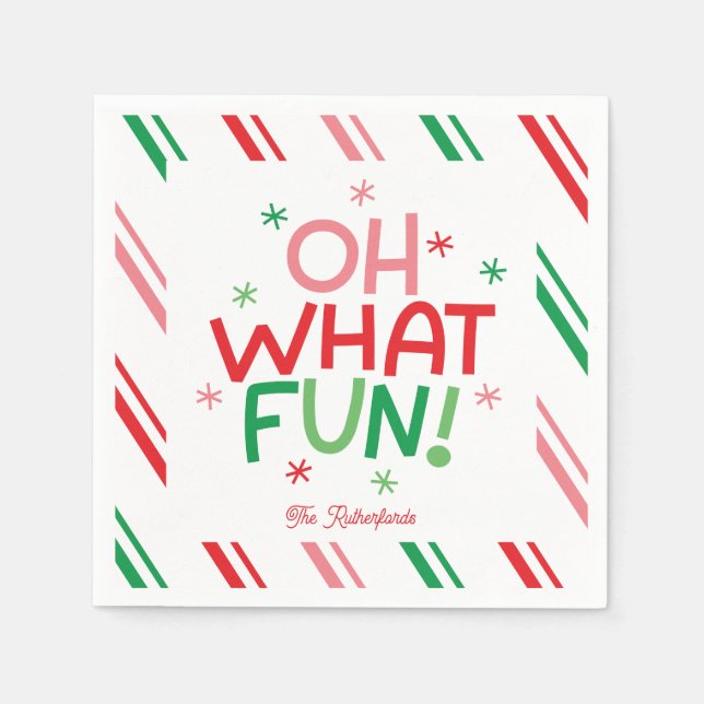 Oh Was Für Ein Spaß Weihnachts-Papier-Servietten Serviette (Vorderseite)