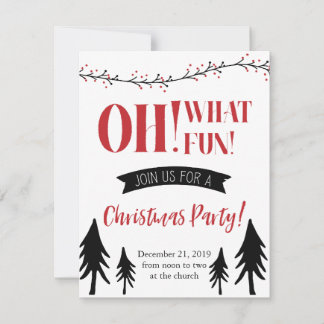 Oh! Was für ein Spaß! Weihnachts-Party Einladen! Mitteilungskarte