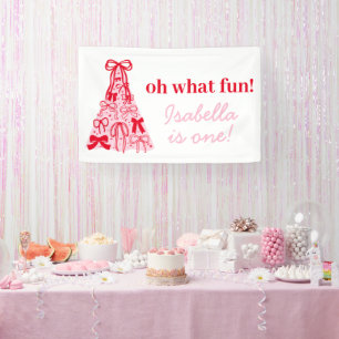 Oh Was Für Eine Spaßige Winter-Schleifen-Mädchen-G Banner
