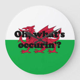 "Oh, was ist denn da?" Große Wanduhr