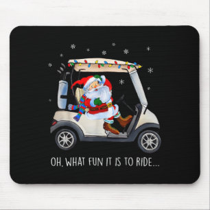 Oh, was macht es für Spaß, Santa beim Fahren eines Mousepad