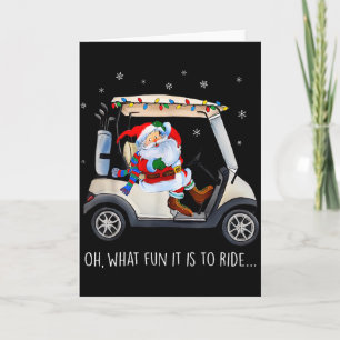 Oh, was macht es für Spaß, Santa im Golfwagen zu f Karte