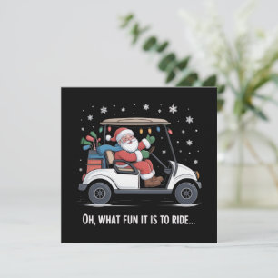 Oh was macht Spaß, wenn man Santa im Golf Cart fah Einladung