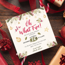 Oh, was Spaß! Aquarell und Natur Weihnachten Party