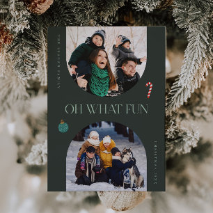 Oh, was Spaß beim Green Arch Frame 3 Foto Feiertagskarte