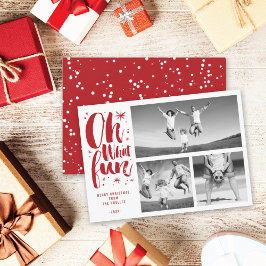 Oh, was Spaß Brush Script Sparkling Stars 3 Foto Feiertagskarte