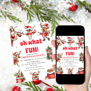 Oh, was Spaß, ein netter, lustiger Weihnachtsmann Einladung