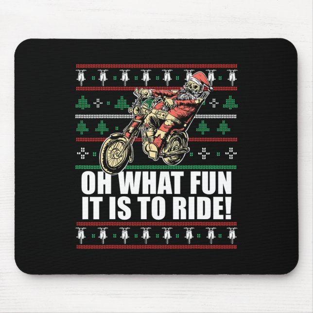 Oh, was Spaß es macht, den Weihnachtsmann Ugly Chr Mousepad (Vorne)