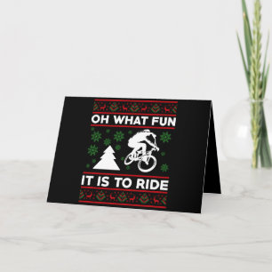 Oh, was Spaß es macht, Fahrrad Weihnachten zu fahr Karte