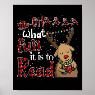 Oh, was Spaß es macht Weihnachten Niedlichen Renti Poster