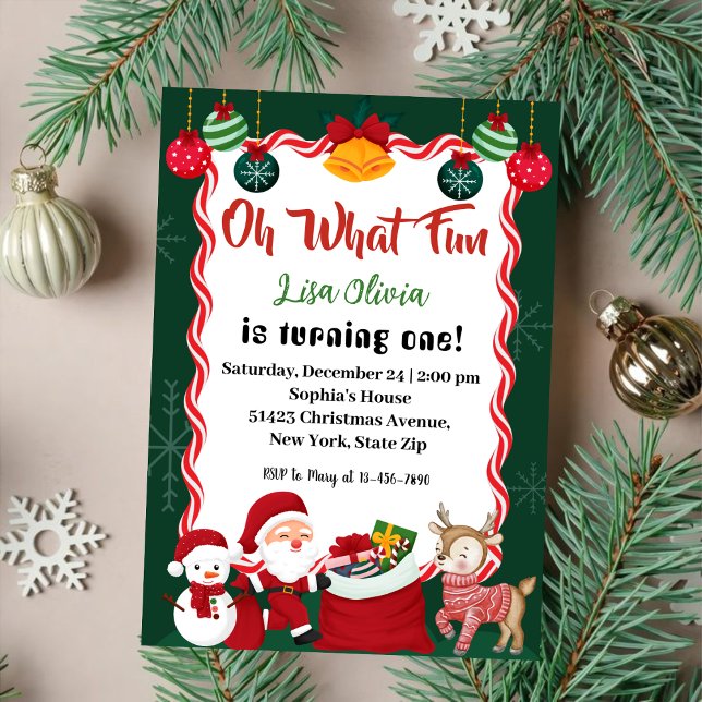 Oh, was Spaß Feiertag Weihnachten Weihnachten Gebu Einladung (Von Creator hochgeladen)