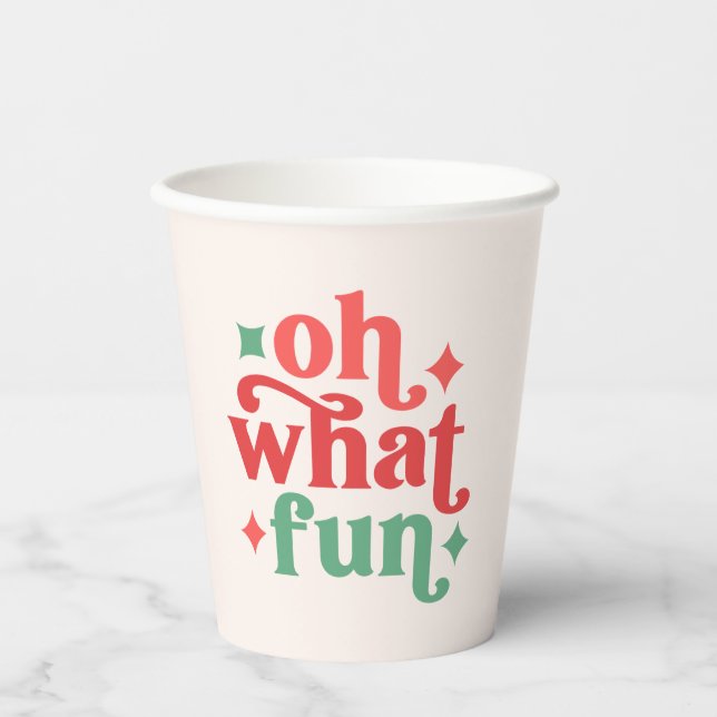 Oh, was Spaß - Feiertage-Typografie Pappbecher (Vorderseite)