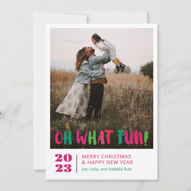 Oh, was Spaß Feiertagskarte (Vorderseite)