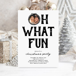 Oh, was Spaß Foto Weihnachten Party Einladung