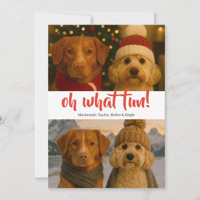 Oh, was Spaß Foto Weihnachten Personalisiert (Vorderseite)