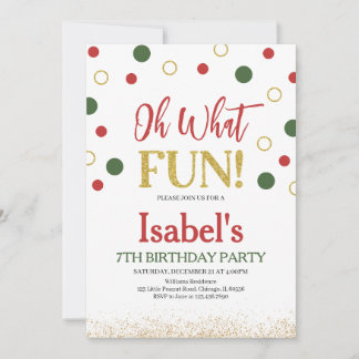Oh, was Spaß Green Red Dots Geburtstag Einladung