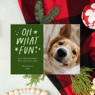 Oh, was Spaß Haustiere Foto Weihnachten Grün