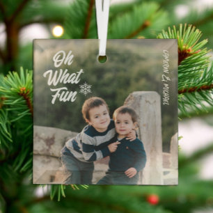Oh, was Spaß Kinder Foto Weihnachten Ornament Aus Glas