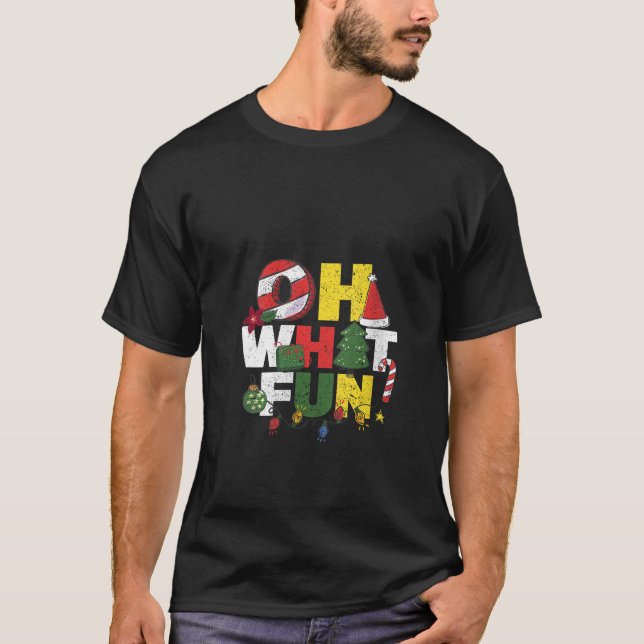 Oh, was Spaß macht frohe Weihnachtsbaum Squad Sant T-Shirt (Vorderseite)