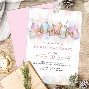 Oh, was Spaß Pastel Weihnachten Party Einladung