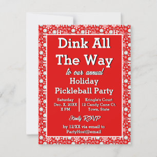 Oh, was Spaß Pickleball Weihnachts-Party Einladung