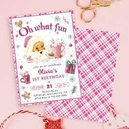 Oh, was Spaß Pink Weihnachten Cookies Geburtstag Einladung