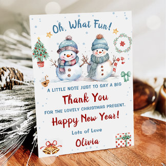 Oh, was Spaß Schnee Weihnachten Party Vielen Dank Einladung