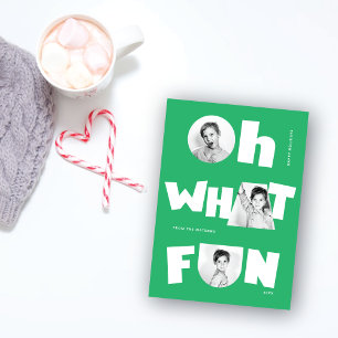 Oh, was Spaß spielend Cutout Formen 3 Foto Saison Feiertagskarte