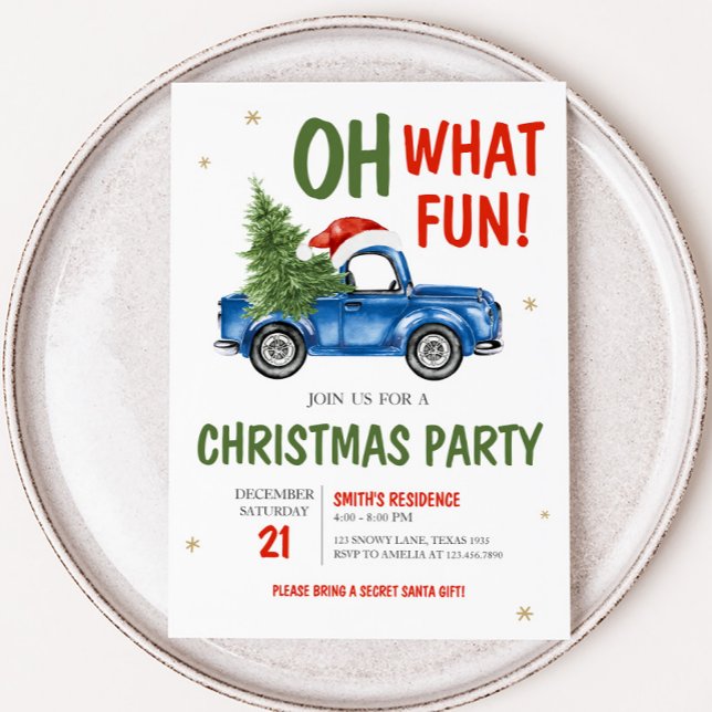 Oh, was Spaß Truck Weihnachten Party Einladung (Oh What Fun Christmas Party Invitation )