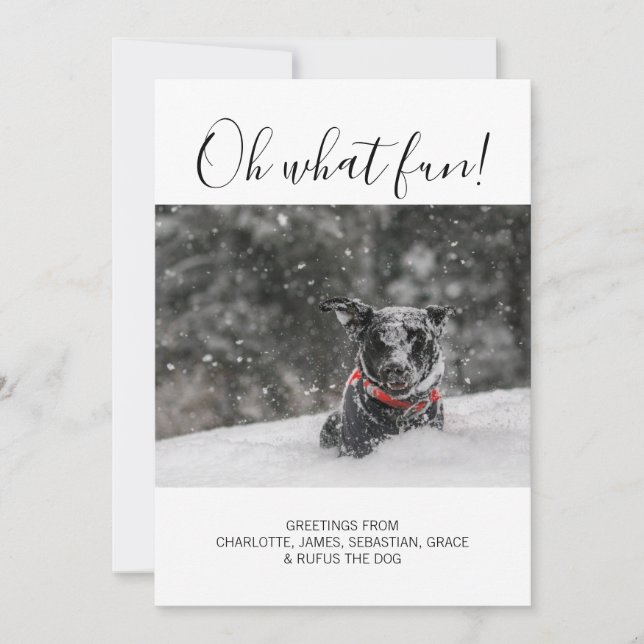 Oh, was Spaß Typografie Personalisiert Weihnachten (Vorderseite)
