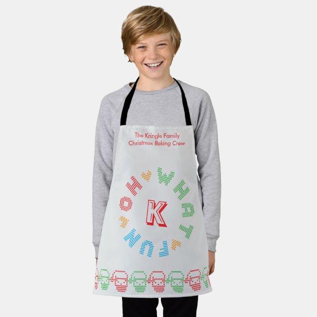 Oh, was Spaß Typografie Weihnachten Schürze (Getragen)