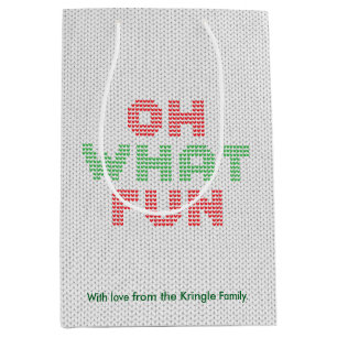 Oh, was Spaß Typografie Weihnachtssüßer Mittlere Geschenktüte