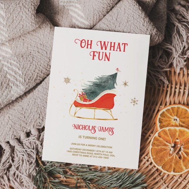 Oh, was Spaß Urlaub 1. Geburtstag Einladung (Von Creator hochgeladen)