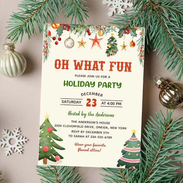Oh, was Spaß Urlaub Holly Weihnachten Party Einladung (Von Creator hochgeladen)