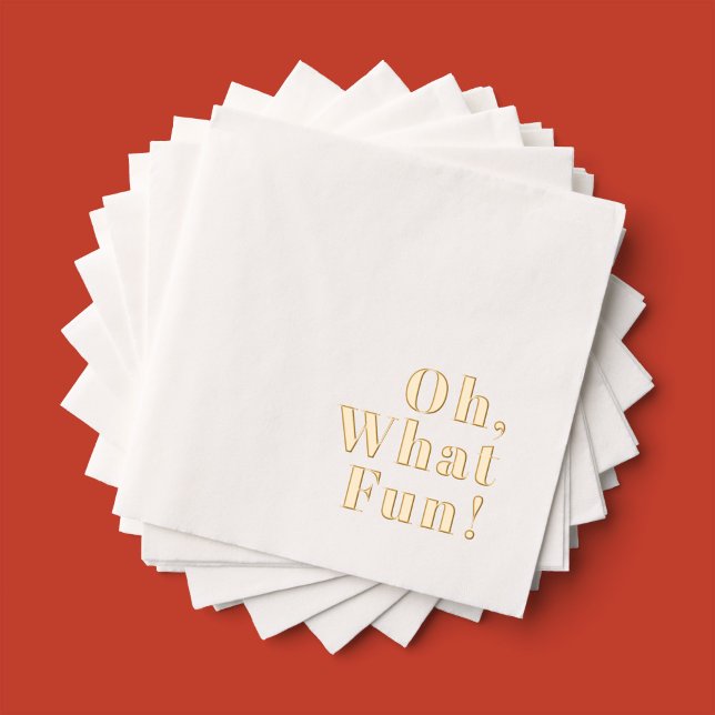 Oh, was Spaß Weihnachten Carol Party Servietten Mit Folie (Oh What Fun Christmas Carol Party Foil Napkins)