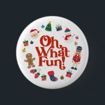 Oh, was Spaß Weihnachten Geburtstag Button<br><div class="desc">Was für ein Spaß! Die perfekte Art, während der magischen Feriensaison den Geburtstag Ihres Kleinen stilvoll zu feiern! Dieses bedruckbare Vorlagenpaket ist so konzipiert, dass die Geburtstagsparty Ihres Kindes im Winter unvergesslich wird. ・ Wenn Sie eine koordinierte Dekoration benötigen, Karo bitte meine passende Sammlung. Wenn Sie Fragen zu diesem Design...</div>