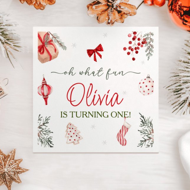 Oh, was Spaß Weihnachten Geburtstag Serviette (Von Creator hochgeladen)