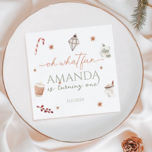 Oh, was Spaß Weihnachten Geburtstag Serviette (Von Creator hochgeladen)