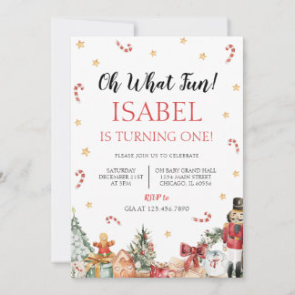 Oh, was Spaß Weihnachten Geburtstagsparty Einladung