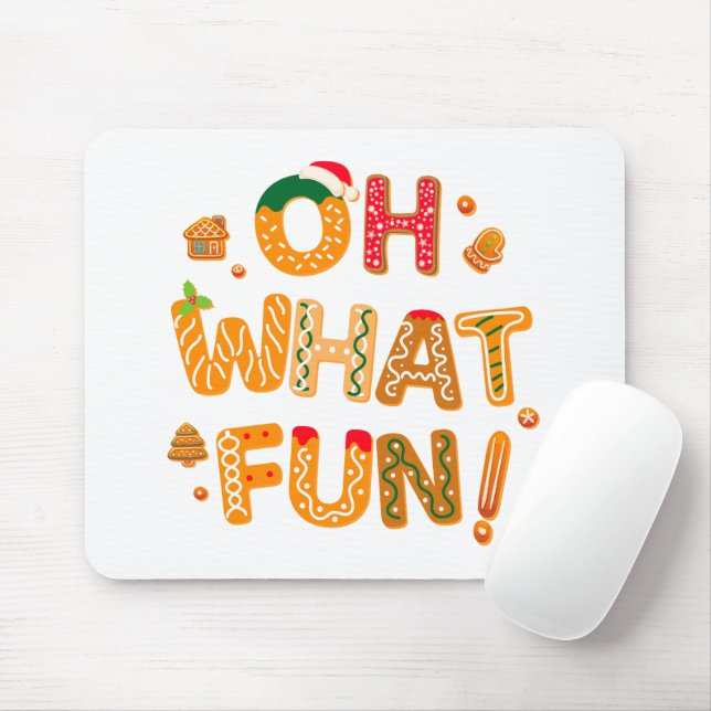 Oh, was Spaß Weihnachten Lebkuchen Cookies Mousepad (Mit Mouse)