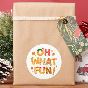 Oh, was Spaß Weihnachten Lebkuchen Cookies Runder Aufkleber