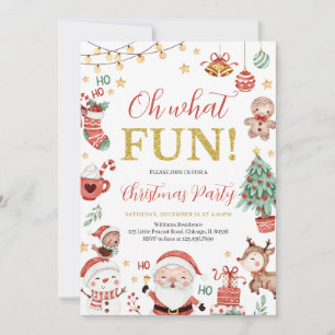 Oh, was Spaß Weihnachten Party Einladung