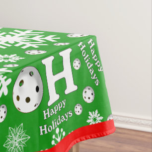 Oh, was Spaß Weihnachten Pickleball Green Ho Ho Ho Tischdecke