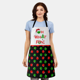 Oh, was Spaß Weihnachten Pickleball Ornamente Schürze