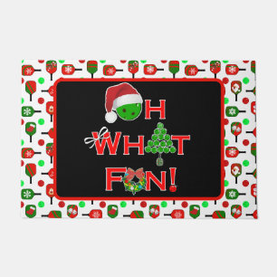 Oh, was Spaß Weihnachten Pickleball Red Green Padd Fußmatte