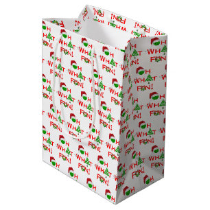 Oh, was Spaß Weihnachten Pickleball Rot Grün & Wei Mittlere Geschenktüte