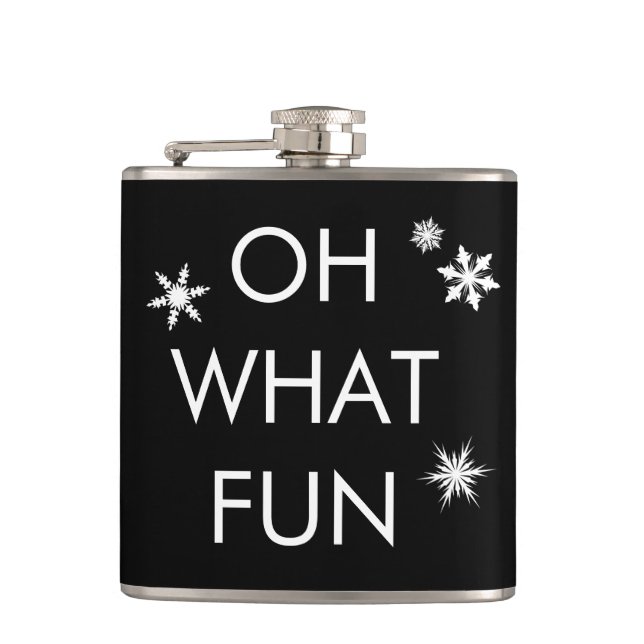 Oh, was Spaß Weihnachten Snowflake Flasche - schwa Flachmann (Vorderseite)