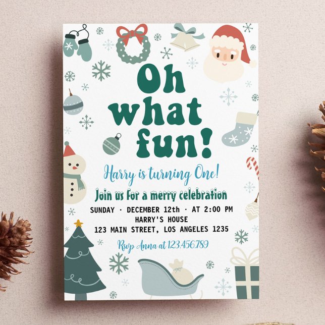 Oh, was Spaß Weihnachten Weihnachten ersten Geburt Einladung (Von Creator hochgeladen)