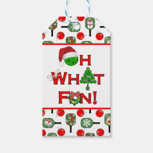 Oh, was Spaß Weihnachts Pickleball Paddles & Balls Geschenkanhänger